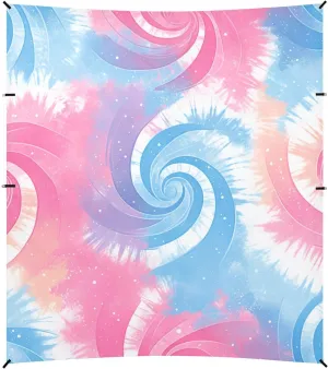 Backyard, Grassland, Park Palevioletred Tie-dye Background Vibrant Colors and Swirling Stable Beach Tent UPF50  Lightweight Large Sun Shade with Sturdy cue molecular fragrance comprehensible assortment Poles, Sandbags and Shovel for 