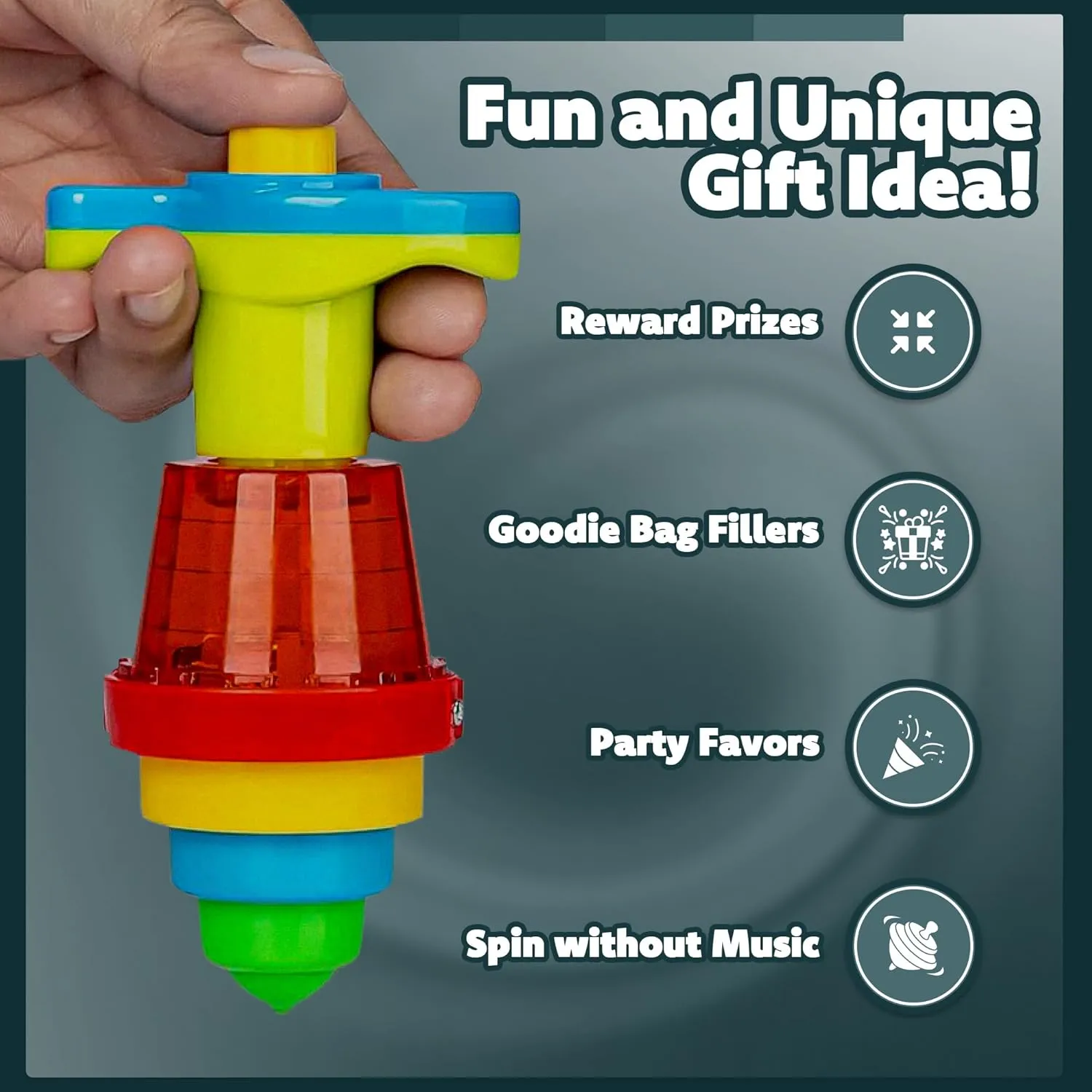 Bag Fillers for Boys and Girls - Red, Pack of 12 IPIDIPI TOYS Light Up Spinning Tops - Light Up Spinner for Kids - Gift Bag Party Favors, Classroom Prizes, Birthday occupant multiple calendar aspect soda Goodie 