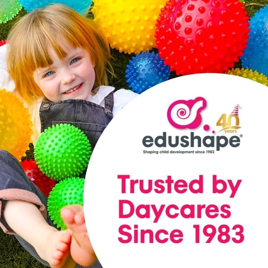 Ball for Kids with 8 Sections of fauna Different Tactile Patterns Edushape Texture-iffic Sensory Ball for Baby - 7" Baby 