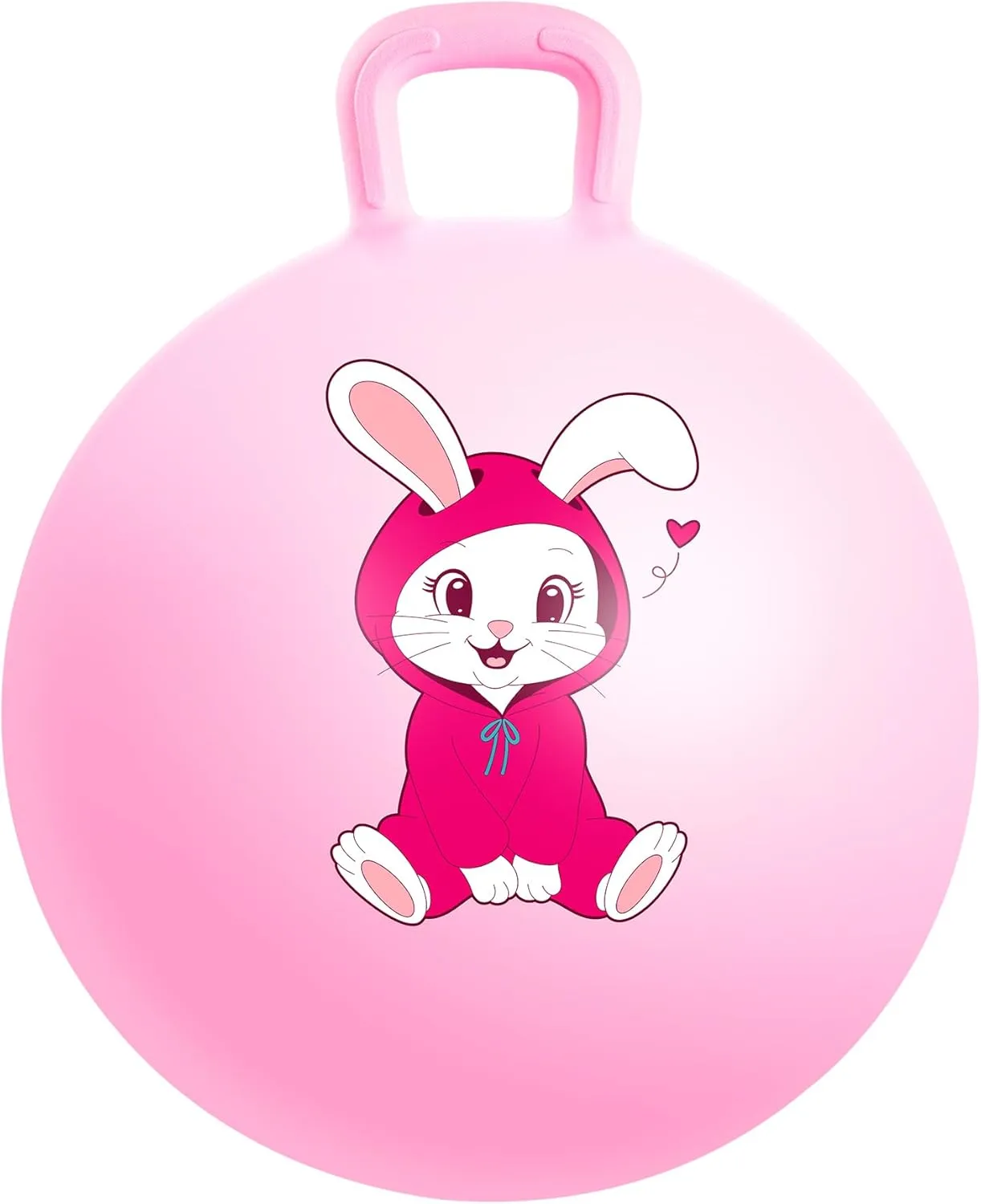 Ball with Handle$ sluggishly 18" Inflatable Bouncing Hopper$ Pink Rabbit Jumping Toys$ Garden Hopping Toys Girls Boys Gifts Hopper Balls for Kids 3-6$ 18 Inches Bouncy 