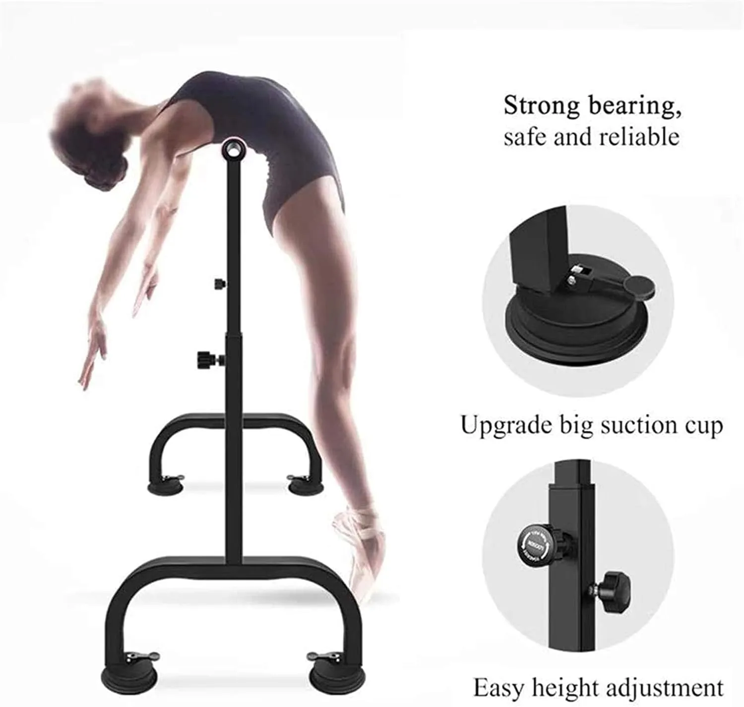 Bar Stable Height Adjustable, Freestanding Dance Pole Barre Ex(Black 3.5M) elevation superior Ballet bar,Adjustable Dance Stick,Ballet Barre Exercise Bar Stick Dance Studio Gym, Mobile Ballet 