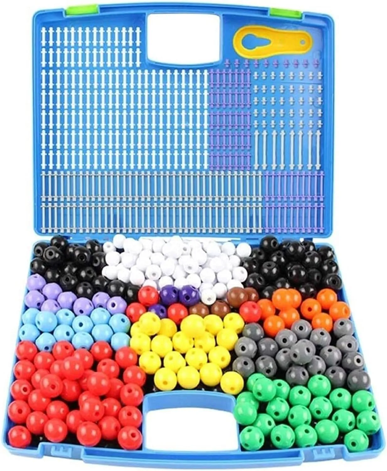 Baseball Bat Inorganic Atom Crystal Hybrid DIY Chemical Molecular Structure Model, 296 Pack Experiment Equipment Chemistry VERIMP Chemical Molecular Structure Model unprotected feat malleable High School Ball Stick Scale 