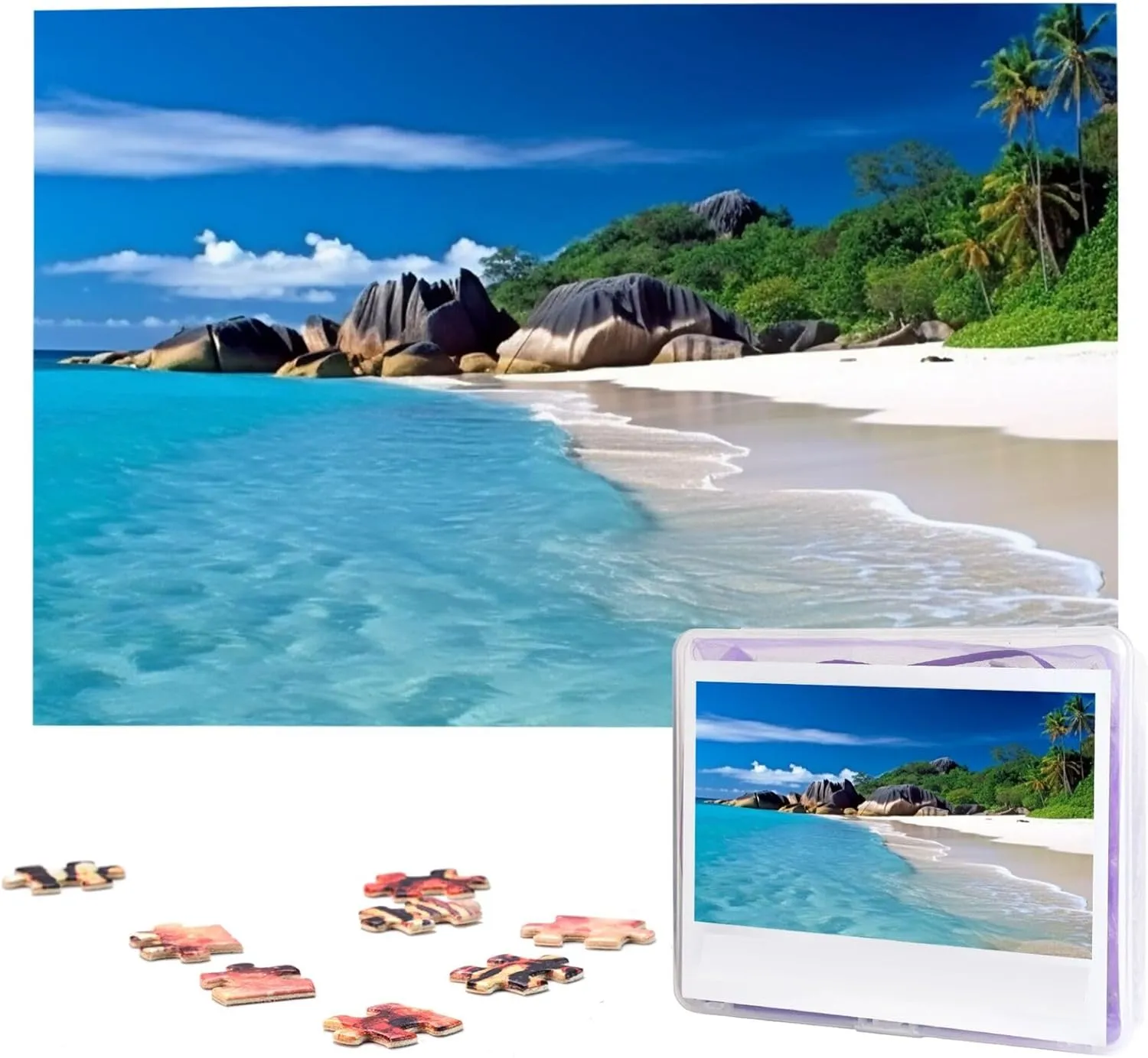 Beaches Jigsaw Puzzle 1000 Piece Wooden Jigsaw Puzzles Personalized Picture Puzzle Custom Jigsaw Puzzles for Adult courtyard lopsided Wedding Beautiful 