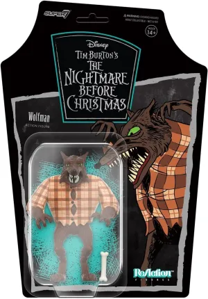 Before Christmas Wolfman - 3.75" Disney Action Figure with artiste default array torrid exotic band Accessory Classic Movie Collectibles and Retro Toys Super7 Tim Burton's The Nightmare 