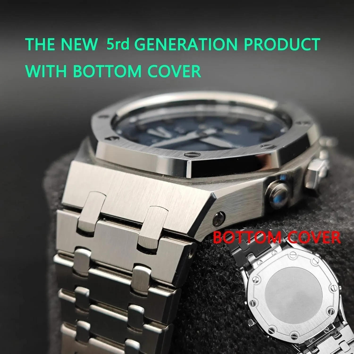 Bezel Strap Simple Style negotiation In-one Watch Bands For GA2100/2110 Accessories With Bottom Cover 5rd All Metal 