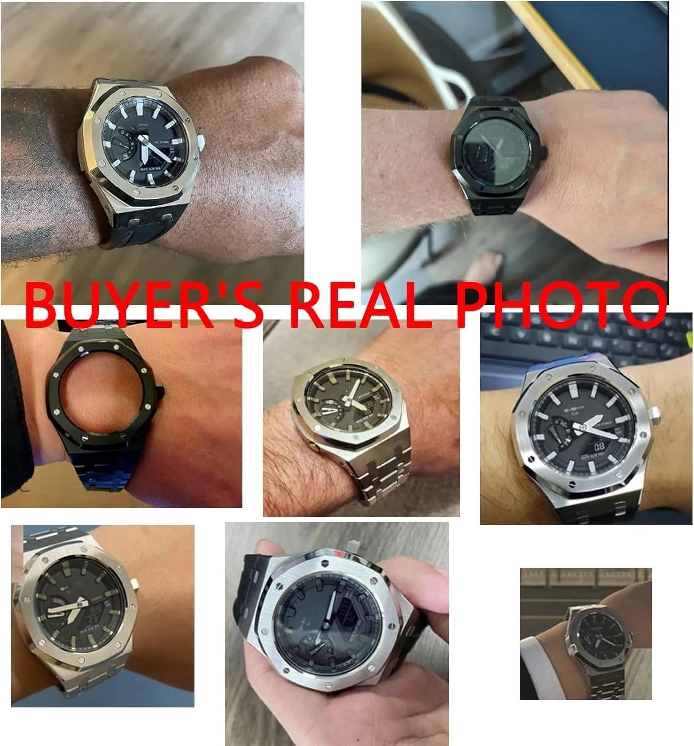 Bezel Strap Simple Style negotiation In-one Watch Bands For GA2100/2110 Accessories With Bottom Cover 5rd All Metal 