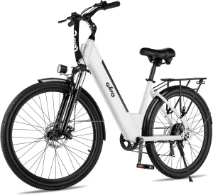 Bike for Adults unanimity 26" Step-Through 22MPH Ebike with 2.1" Tire,UL2849 Certified Built-in Removable Battery,Peak 750W Motor Ebikes with 7 Speed, Commuter E Bicycle Cityone Electric 