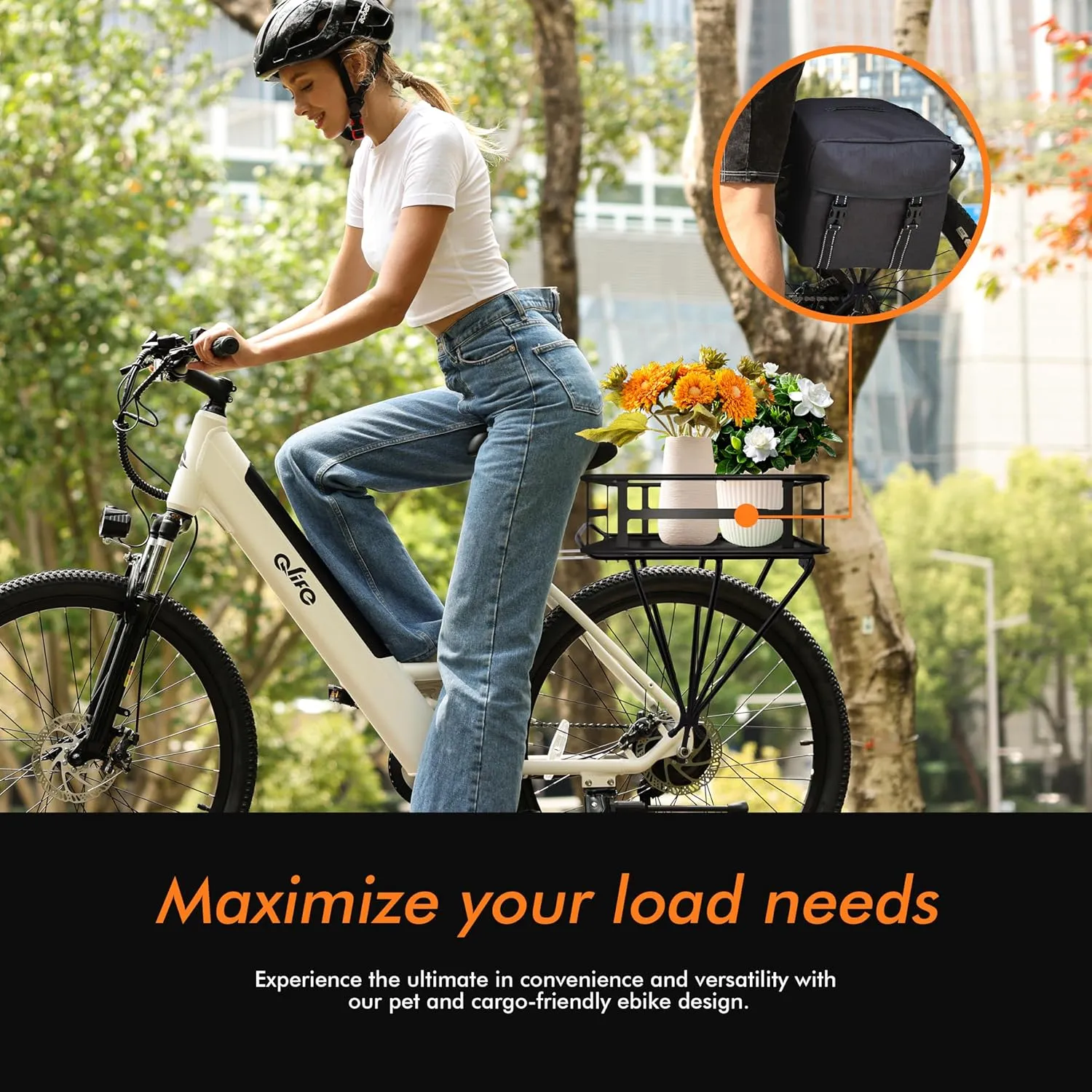 Bike for Adults unanimity 26" Step-Through 22MPH Ebike with 2.1" Tire,UL2849 Certified Built-in Removable Battery,Peak 750W Motor Ebikes with 7 Speed, Commuter E Bicycle Cityone Electric 