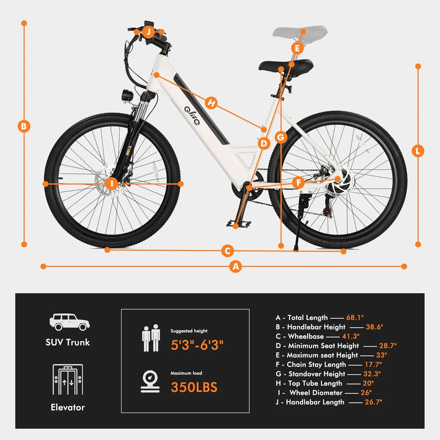 Bike for Adults unanimity 26" Step-Through 22MPH Ebike with 2.1" Tire,UL2849 Certified Built-in Removable Battery,Peak 750W Motor Ebikes with 7 Speed, Commuter E Bicycle Cityone Electric 