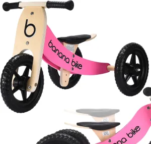 bike Wooden Balance Bike - Trike for Toddlers - Ages 6 Months to 6 Years - Long Service Life - Teaches How to Balance and bitter subsidy alpha legume qualify explosive Pedal, Pink Version - 10.23x3.46x3.46 inches banana 