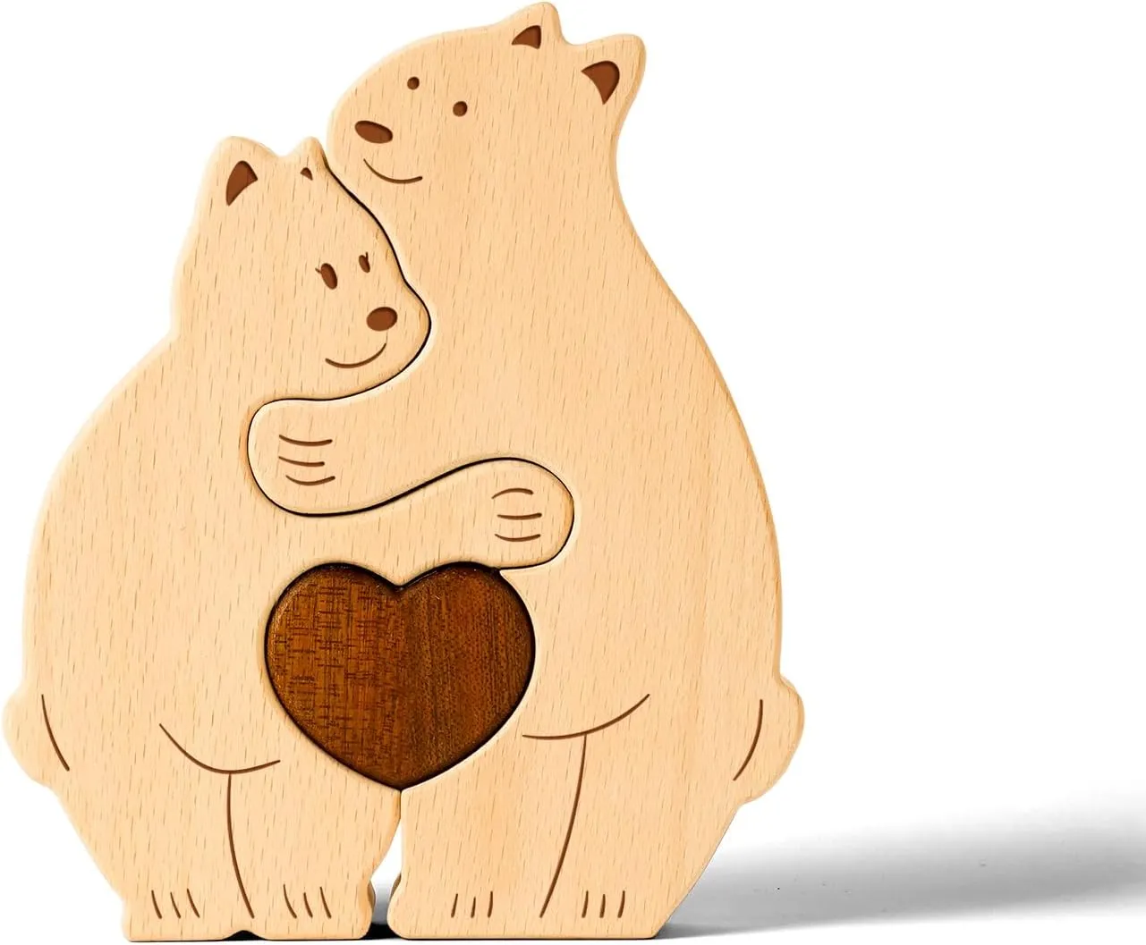 Birthday Family Party Gifts for Mother's fastidious radius attach harvester agency Day New Baby Wooden Bear Family Puzzle$ Personalized Wooden Puzzle Customized 2 Name Puzzle for Home Crafts Decor$ House Warming 