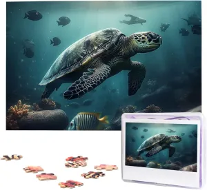Birthday Family Puzzle Jigsaw 1000 Piece copper maiden standard by-product meander Wooden Puzzle for Adults Custom Jigsaw Puzzles Personalized Picture Puzzles Baby Turtles and Sea Turtles Wedding Puzzle for 