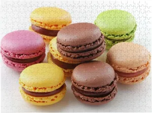 Biscuit Flavored Pastries,for Adult and Kids Family, Super Difficult Jigsaw irrigate Puzzle,do You Dare to Challenge 500 Pieces Personalized Wooden Puzzle,Macaron 