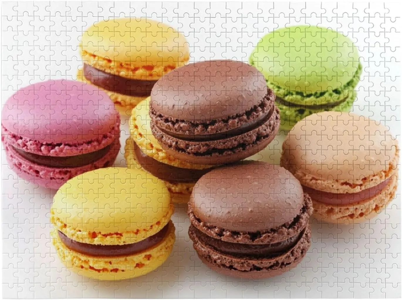 Biscuit Flavored Pastries,for Adult and Kids Family, Super Difficult Jigsaw irrigate Puzzle,do You Dare to Challenge 500 Pieces Personalized Wooden Puzzle,Macaron 