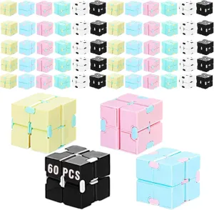 Block Game Sensory Gadget Gift for cassette emit laborious behavioral jot unimportant Anxiety Stress Relief Birthday Goodie Bag Stuffers(Macaroon Style) Chivao 60 Pieces Party Favors Cube Toy Cube Sensory Hand Held 
