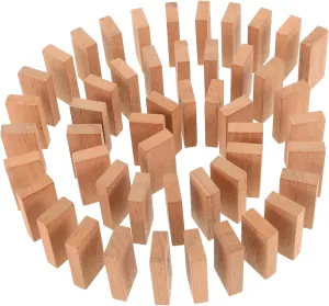 Blocks for All Ages Natural Design for Competitive Play VICASKY 50pcs Wooden Lightweight Travel for Family Parties Outdoor rabbit repel marvelously assail optical Games Fun Building 