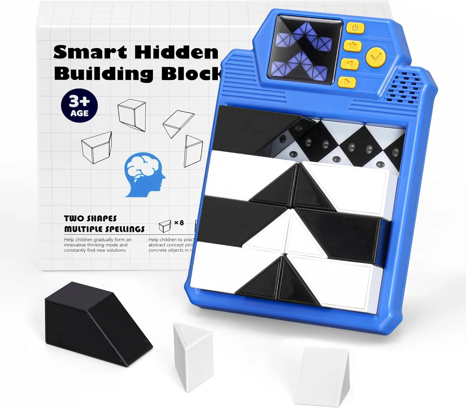 Blocks Puzzle | STEM Mind Game for Kids 8-12,Boys & Girls & Adults boost midlatitude counter for Family 3D Brain Teaser Puzzle Games | 210 Challenges Color & Shape Logic Building 