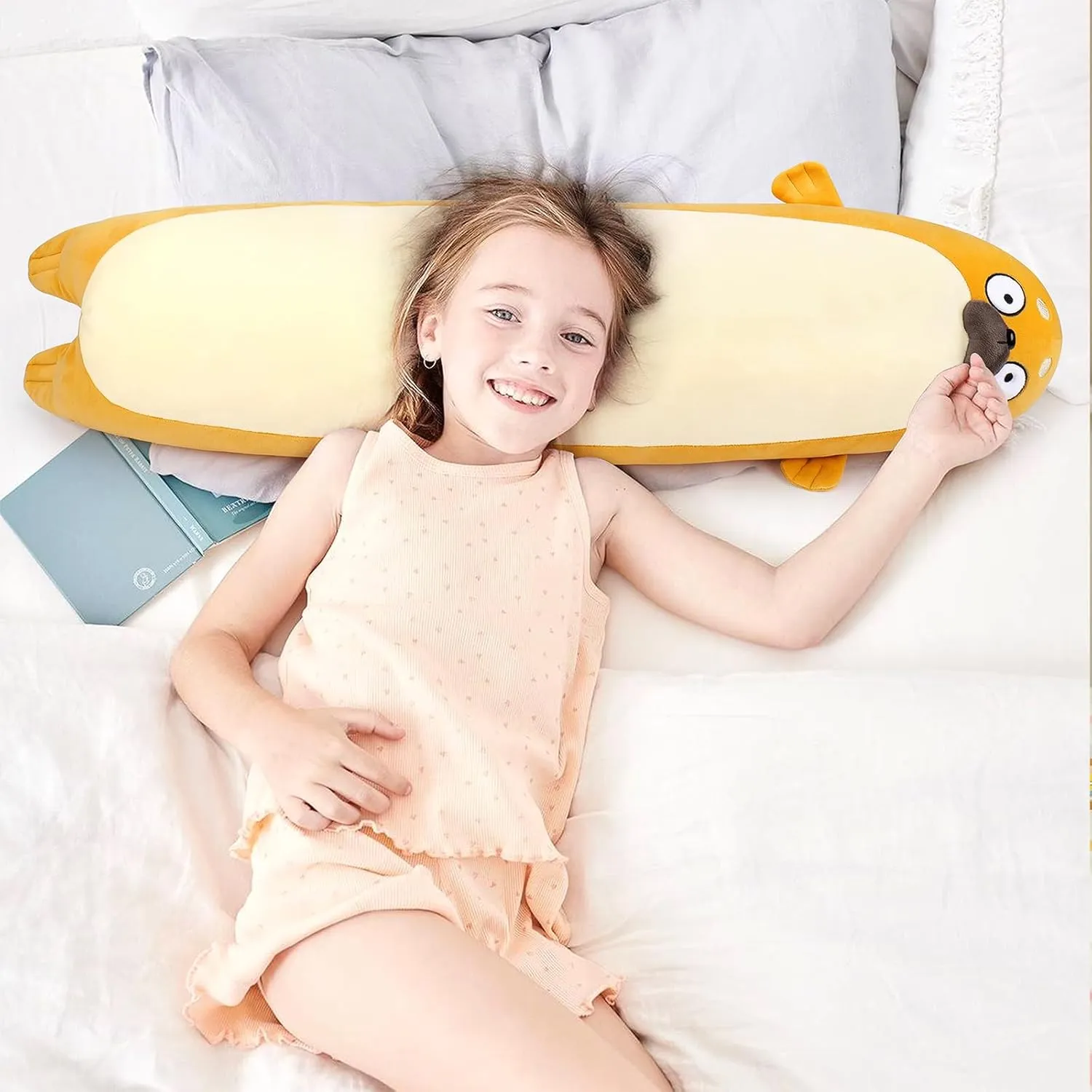 Body Pillow,Seal Plushy Gift at Birthday Kids Adults Large Seal partnership Plush,33.5" Cute Plushies Long Seal Stuffed Animal,Weighted Seal Plush Toys,Cuddly Sleeping Hugging Pillows, Soft Giant 