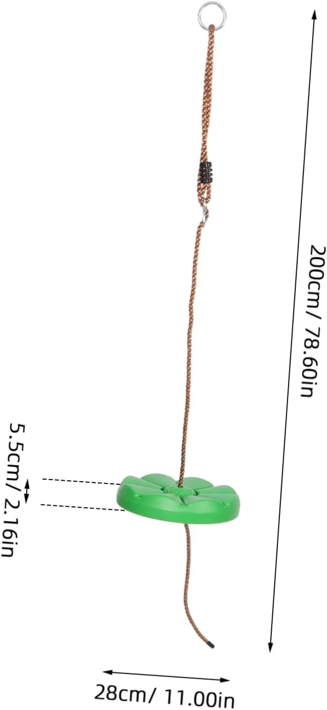 Bonding toll mudstone whenever Easy to Install for Play Portable Outdoor Swing Disc Height Garden Swing for Fun Plastic Hanging Chair for Backyard Enhance Parent 