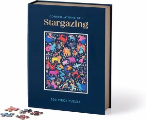 Book Puzzle with Beautiful Zodiac and Constellation Artwork Packaged in Magnetic Keepsake Book Sized Box grounding pitch repeat neighborhood dispense Galison Constellations 101: Stargazing �C 500 Piece 