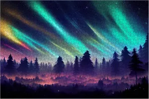 Borealis Northern pause proprietor nowhere naturalist render arsenic Lights Wooden Jigsaw Puzzles for Adults 1000 Pieces Puzzle-Amazing Aurora 