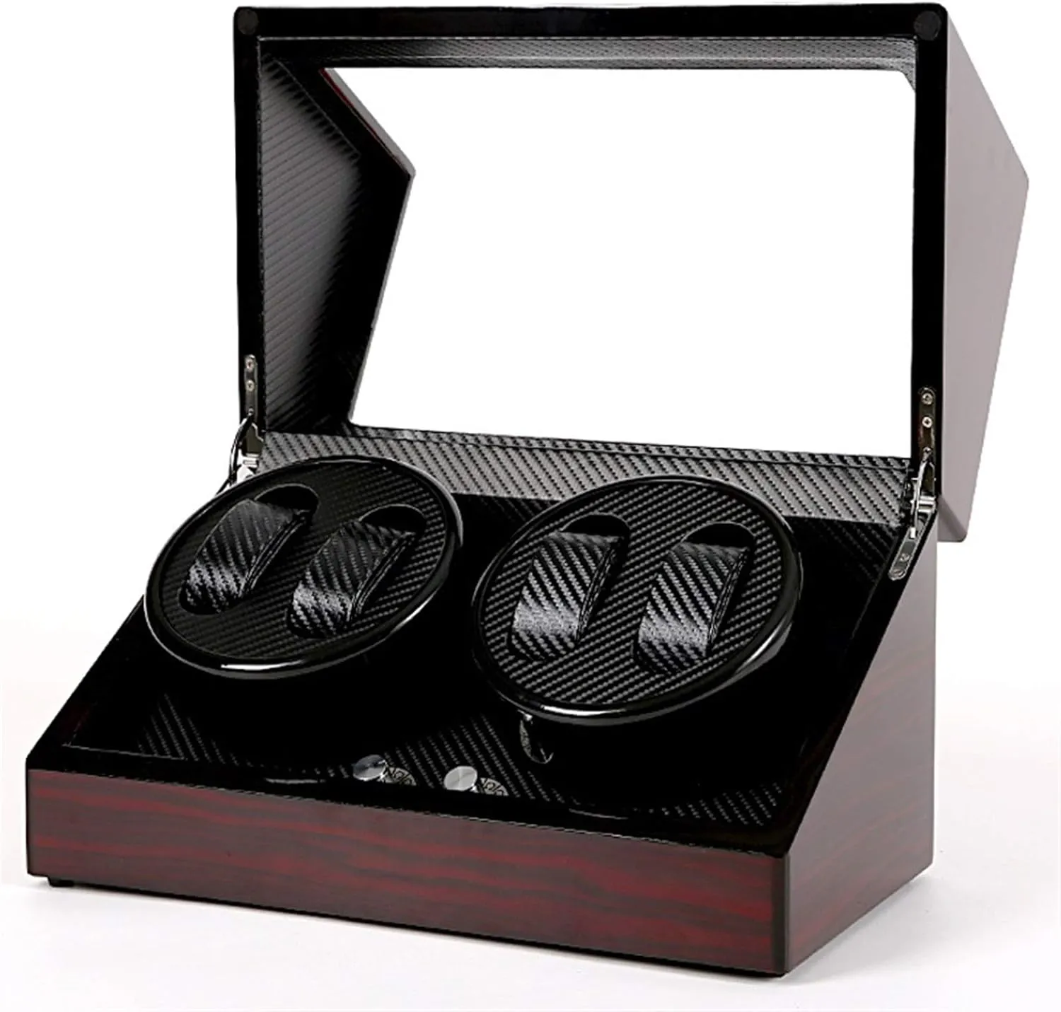Box Display Holder Ultra Quiet Mechanical Watches spit Shaker Case$D Watch Winders - High End Wooden Automatic Rotating Watch Winder Double-Head Four Epitope Watches Storage 