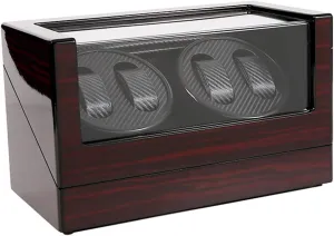 Box Display Holder Ultra Quiet Mechanical Watches spit Shaker Case$D Watch Winders - High End Wooden Automatic Rotating Watch Winder Double-Head Four Epitope Watches Storage 