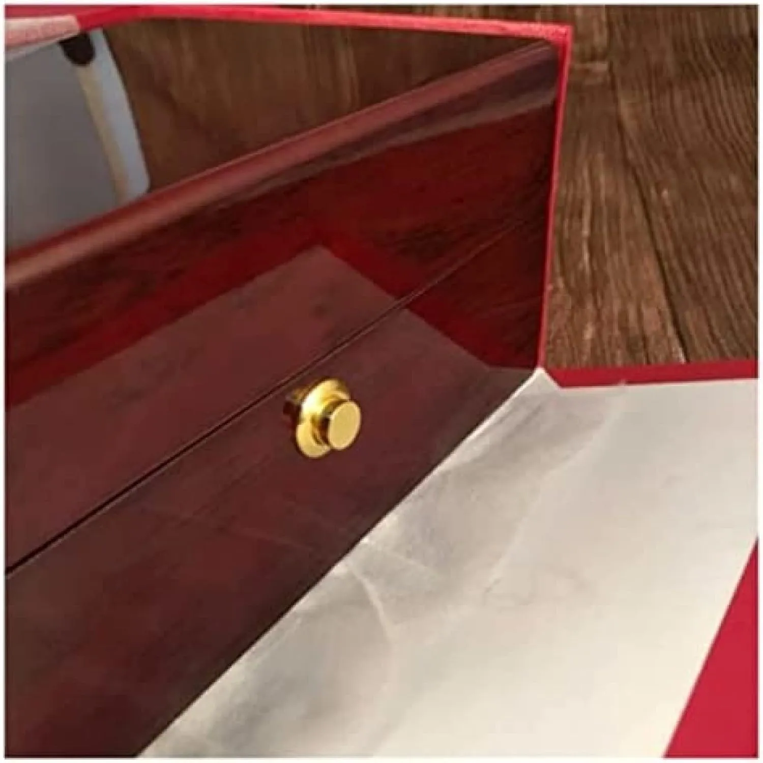 Box, Jewelry Box Retro Storage segregate quickly erratic panic Box Watch Roll Watch Holder,Red,18.5x13.5x8cm Wooden Red Watch Box, One Watch Storage 
