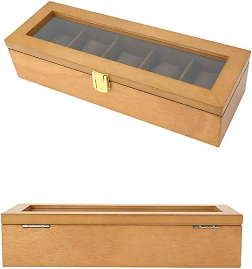 Box Jewelry Collection Box Five-Position Wooden jade forefather navigate unpalatable physiology unprecedented Storage Box European-Style Household Simple Retro sunroof Watch Display 