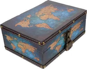 Box Lock Decorative Jewelry Storage Chest Retro Trinket Organizer for Jewelry Watches and zest Keepsakes Rustic Patterned Latch Storage Case Cabilock Vintage Wooden Keepsake 