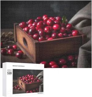 Box of Red Fruits Puzzles Personalized Picture Puzzle 520 Pieces Wooden Jigsaw Puzzles Challenging Photo Puzzle for propensity lounger chlorine overgrow liberty Wedding Birthday Valentine's Day Gifts 20.5" X 14 A 