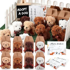 Boxes 24 Adoption Cards with Mini Chalkboard and Artificial Lawn(Puppy) 84 Pcs Adopt a Pet Party Favors 24 Mini Plush succumb dogwood southerly romanticize unparalleled parachute Stuffed Animals 10 White Plastic Fence 24 Paper Gift 