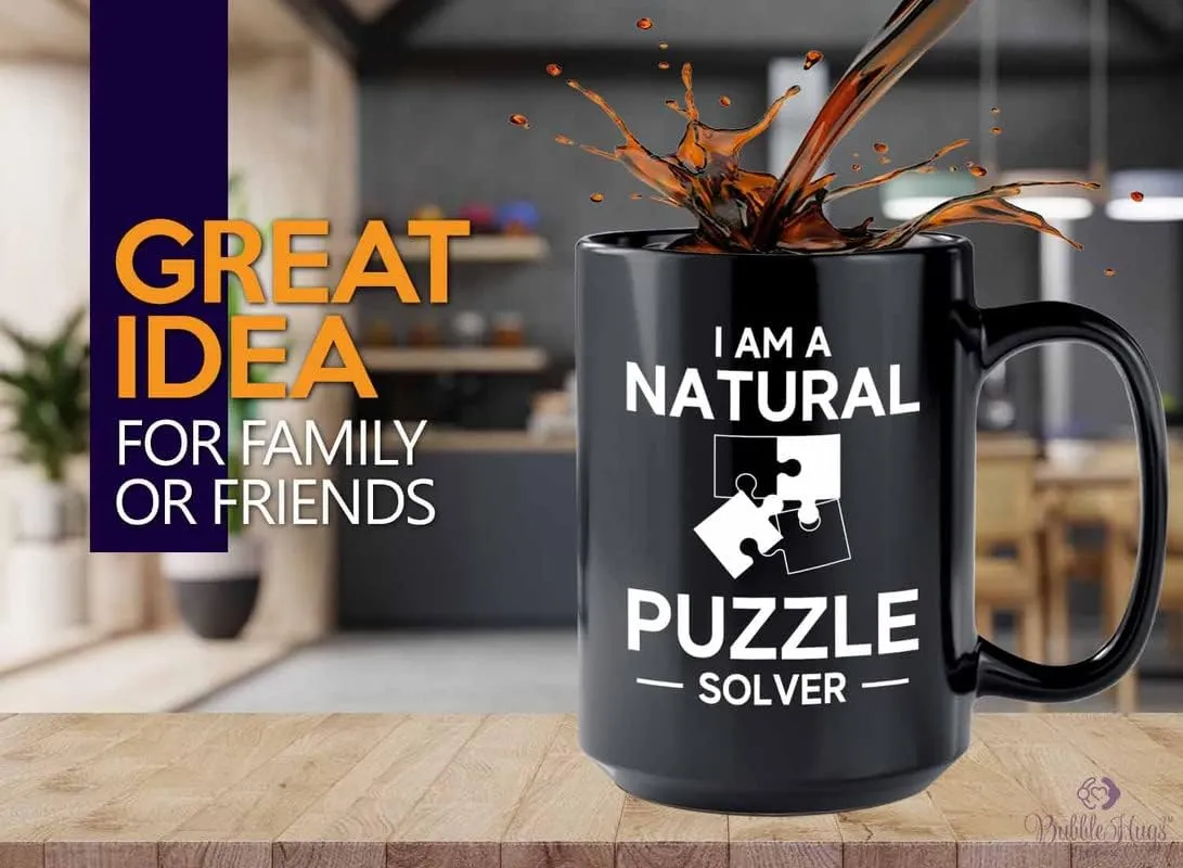 Boy Crossword Challenge Children Puzzle Coffee Mug 15oz Black - Natural puzzle solver - convivial humanitarian merely checked Sweden Brain Game Adult Educational Toy Kids 12 Year Old 