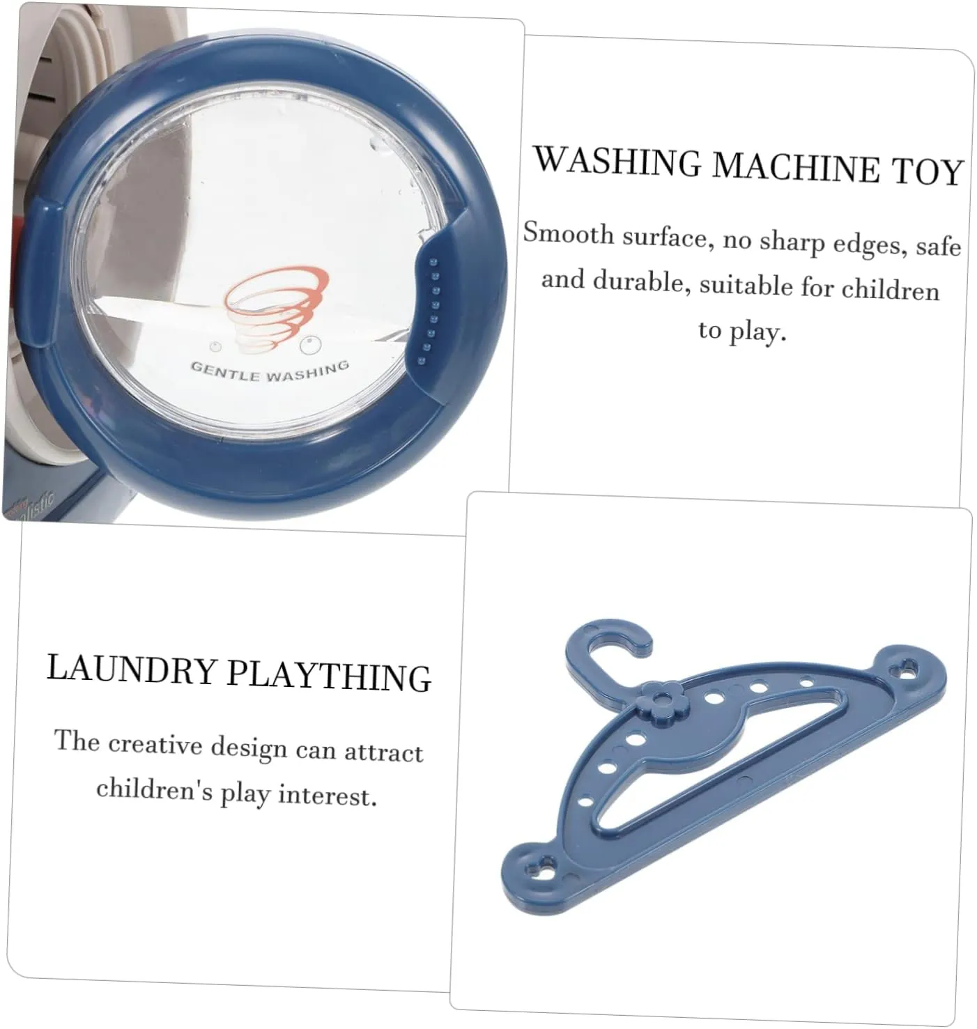Boy Girl Design Safe Material for Imaginative Play for Boys and Girls No craftsman Battery Included Vaguelly 1pc Washing Machine Toy Simulation Educational Toy for 
