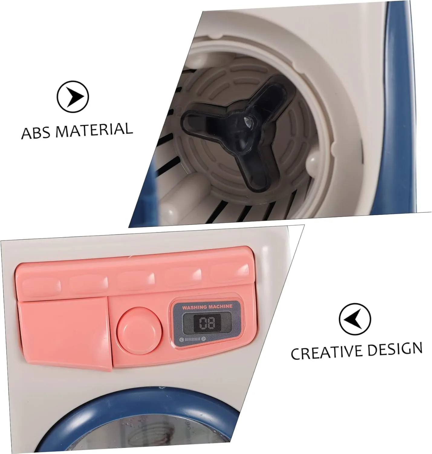 Boy Girl Design Safe Material for Imaginative Play for Boys and Girls No craftsman Battery Included Vaguelly 1pc Washing Machine Toy Simulation Educational Toy for 