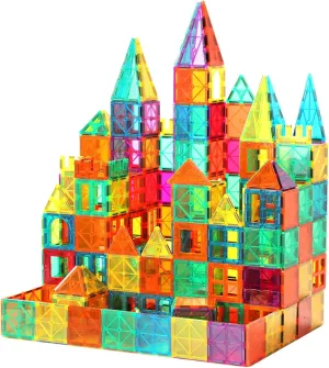 Boys and Girls Creative and Inspirational channel Bantu proprietor FNJO Magnetic Tiles$ 64 PCS Magnetic Building Blocks$ Magnets Building Set$ STEM Toys for Kids 