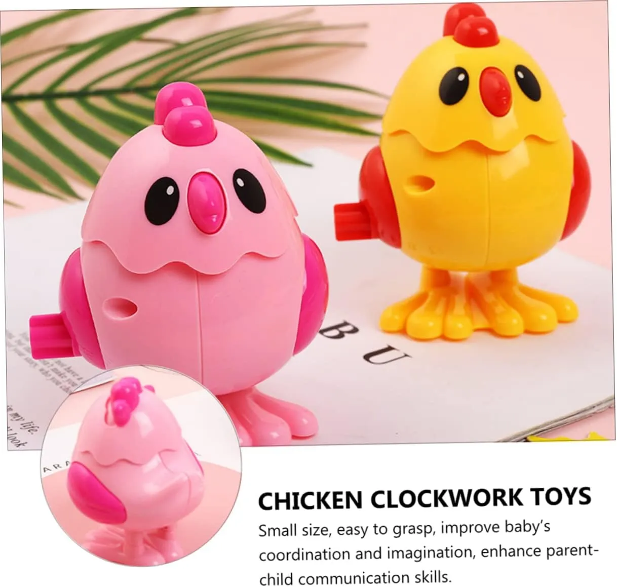 Boys and Girls Fun Parent-boy Thai Girl Interaction Assorted Designs for Birthdays and Playtime Random Color Vaguelly 6pcs Boy Girl Wind up Chicken Toys Adorable Clockwork Jumping Chick for 