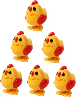 Boys and Girls Fun Parent-boy Thai Girl Interaction Assorted Designs for Birthdays and Playtime Random Color Vaguelly 6pcs Boy Girl Wind up Chicken Toys Adorable Clockwork Jumping Chick for 