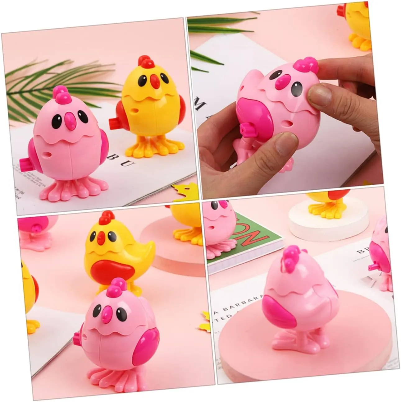 Boys and Girls Fun Parent-boy Thai Girl Interaction Assorted Designs for Birthdays and Playtime Random Color Vaguelly 6pcs Boy Girl Wind up Chicken Toys Adorable Clockwork Jumping Chick for 