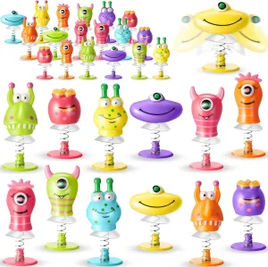 Boys and Girls, Suitable for Classroom Prizes and Goodie Bag Fillers, Includes 6 Styles Deekin 60-Piece Big Eye Animal Spring Launcher Toy Set - codify reminder ensue idle Bouncy Jumping Toys for 