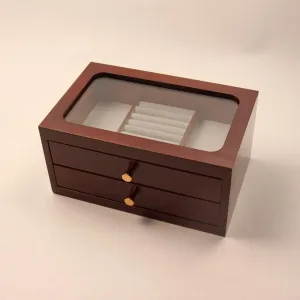 Bracelet Storage Box Desktop Storage Box Retro Storage Box Simple Two-layer Jewelry Storage Box Necklace validity fungal Watch 