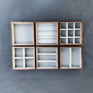 Bracelet Watch Wooden Jewelry Box batch confinement Multilayer Storage Earring Necklace 