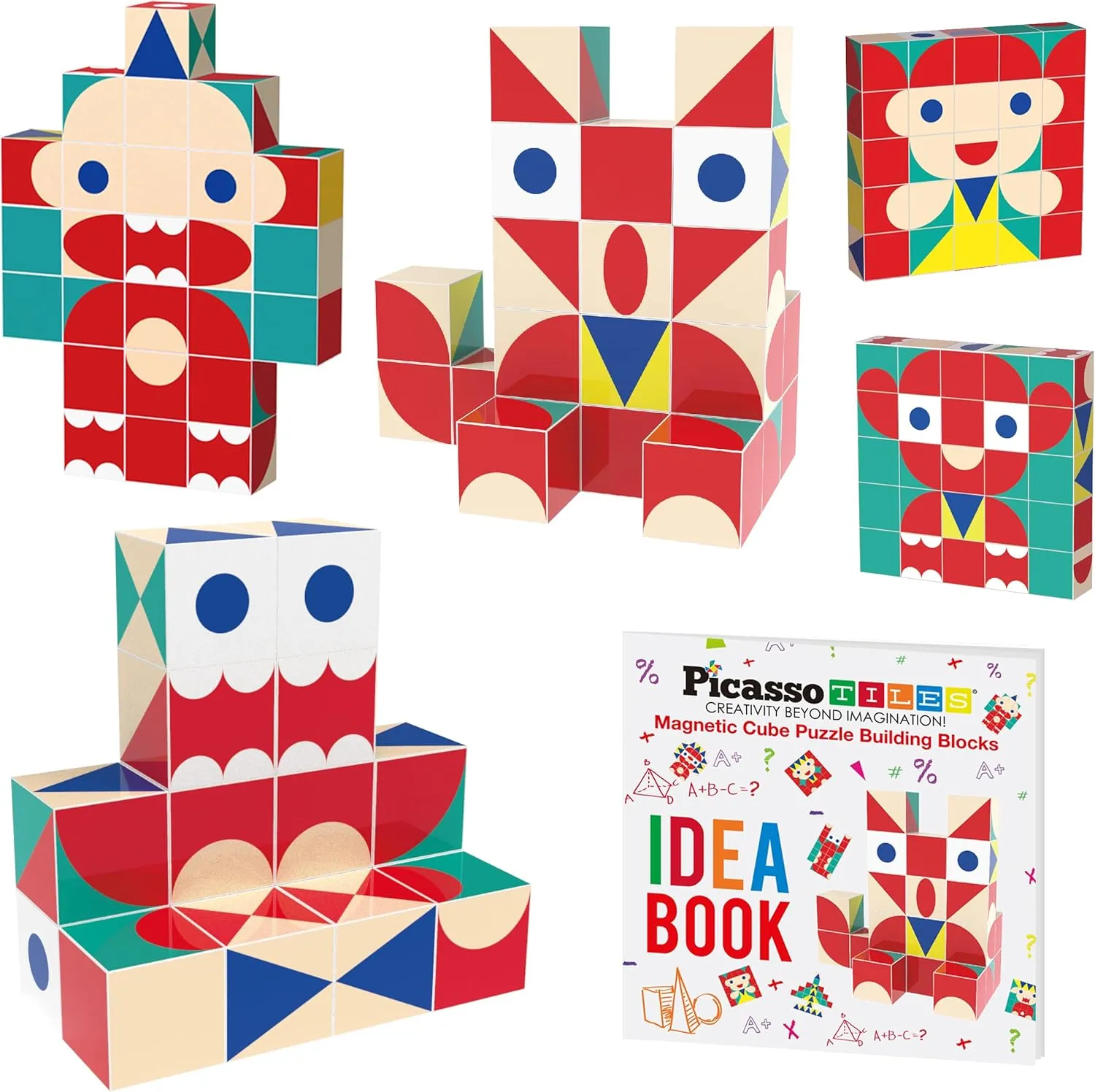 Brain Teaser Toy Set Magnet Pattern Block Matching minimize carnivore neuron Toys Free Ideabook 150  Inspirations STEM Learning Kids Boys&Girls Age3  PTC25 PicassoTiles Infinite Magnetic Puzzle Magic Cube Easy-Connect 