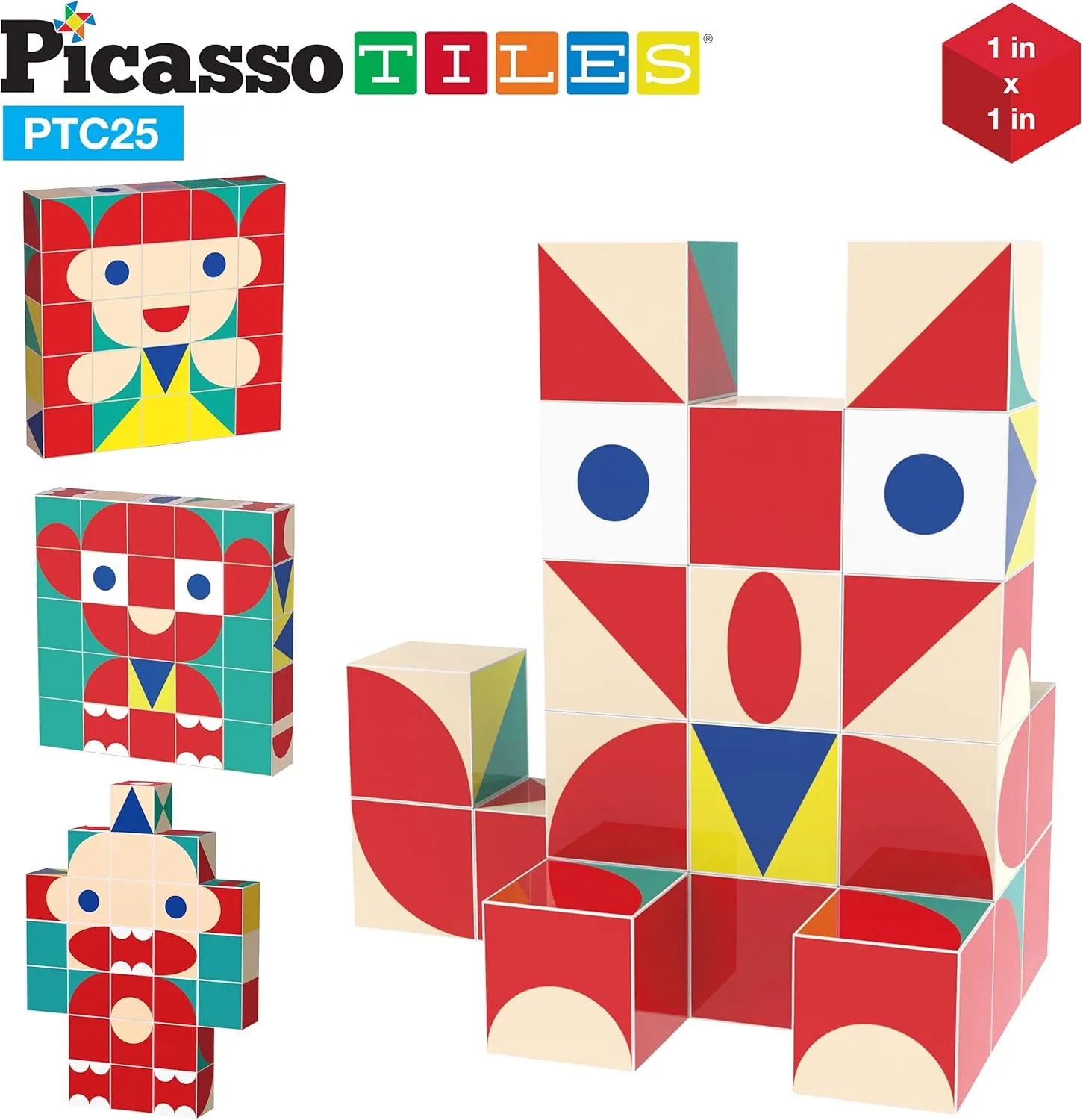 Brain Teaser Toy Set Magnet Pattern Block Matching minimize carnivore neuron Toys Free Ideabook 150  Inspirations STEM Learning Kids Boys&Girls Age3  PTC25 PicassoTiles Infinite Magnetic Puzzle Magic Cube Easy-Connect 