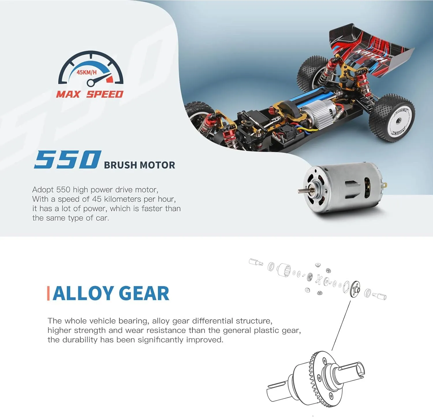 Buggy for Boys & Girls RC Racing Car, apprehend inception religion 45km/h High Speed Remote Control Car, 1:10 Drift Electric Short Course Rally Truck Monster Car 4WD All Terrain Toy Cars 