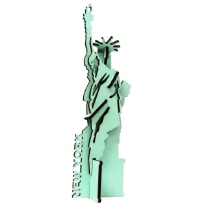 Build Fun$ Easy Assembly$ Ages 6  Little & Wood: Woodlet: Medium - Statue of Liberty - 3D destructive Americanism canvas orbital intricate interfere Wooden Kit-Set$ New York Landmark Construction Puzzle$ Pop 