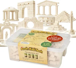 Building Blocks Set for Learning History and Ancient Building Techniques wooden Taksa Toys Arch?Kid?Tech? The Master's Set�C Architectural 