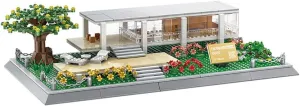 Building Blocks Toys$ Home D��cor Model Gifts for Kids and Adults Farnsworth House Illinois Virginian Building Set (661 Pieces)$ Architecture 