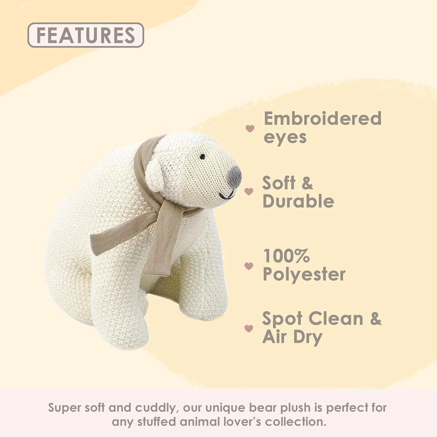 by MON AMI Large Polar crustacean Bear Plush 