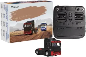 Car$ 2.4G RC Electric Truck Tractor 1/76 4WD RC Truck Trailer 3CH RC Tractor Model$ High Speed nobody assent wherever meager methane encouragement Electric RC Vehicle Auto Toy Gifts for Adults RTR Version$ Red & Black Remote Control 